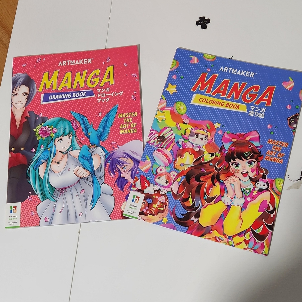 NWOT Manga 2 Book Set Coloring & Drawing Set